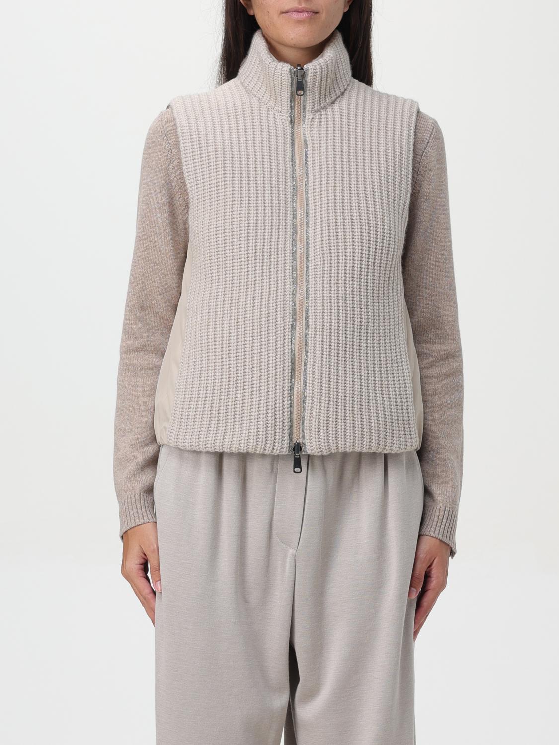 BRUNELLO CUCINELLI CHALECO: Chaqueta mujer Brunello Cucinelli, Beige - Img 1