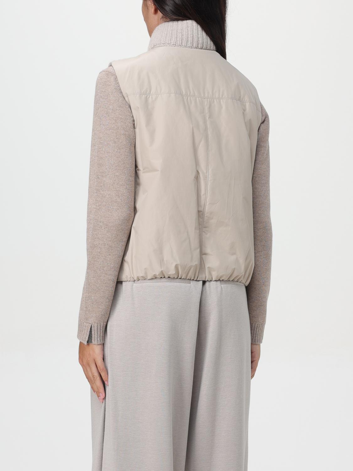 BRUNELLO CUCINELLI CHALECO: Chaqueta mujer Brunello Cucinelli, Beige - Img 3