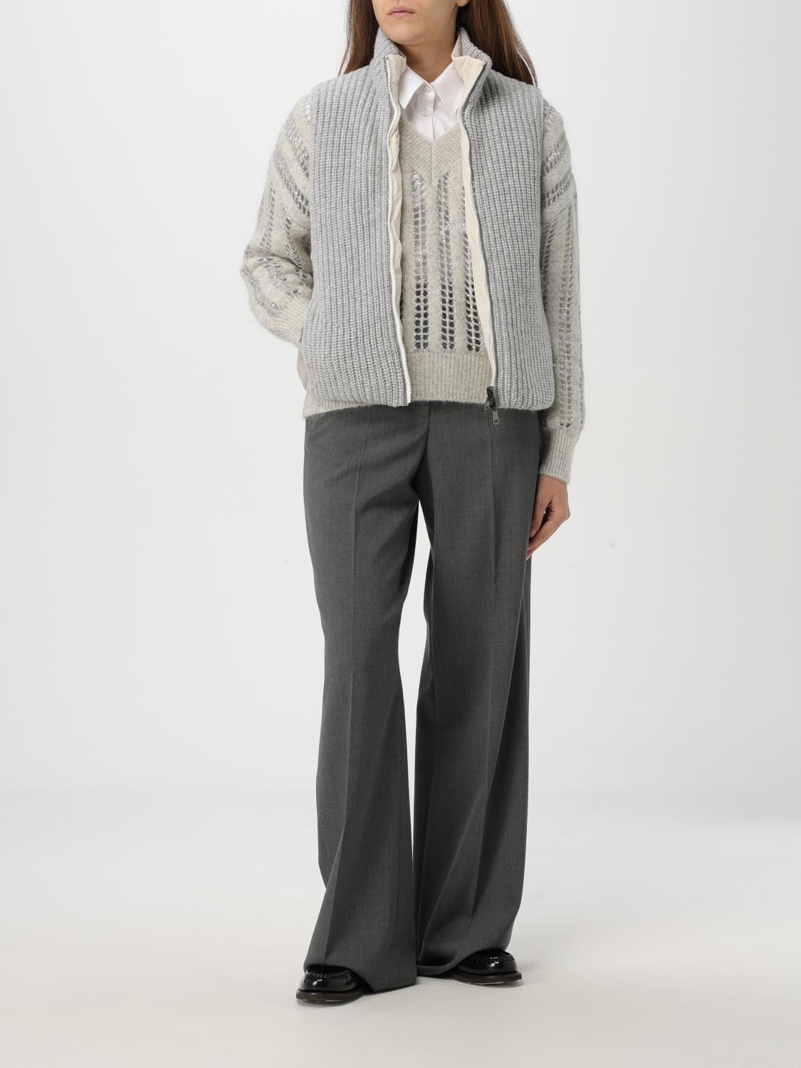 BRUNELLO CUCINELLI CHALECO: Chaqueta mujer Brunello Cucinelli, Gris 1 - Img 2