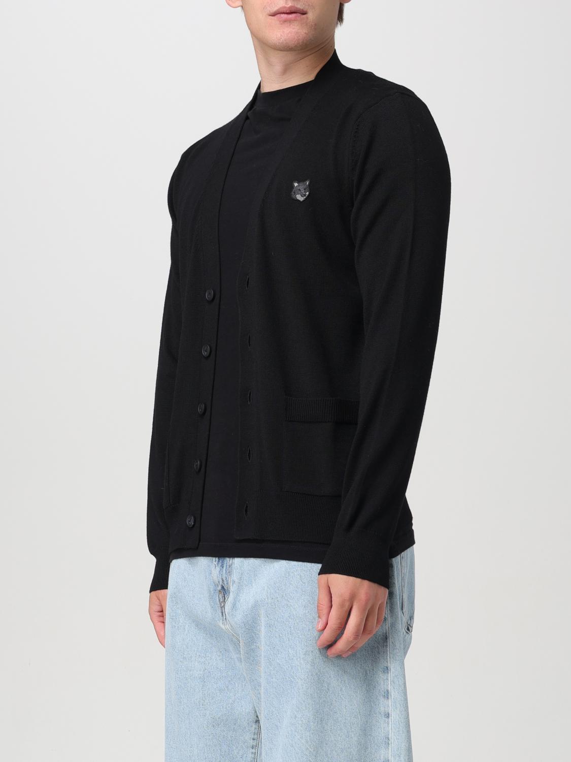 MAISON KITSUNÉ CARDIGAN: Jersey hombre Maison KitsunÉ, Negro - Img 3