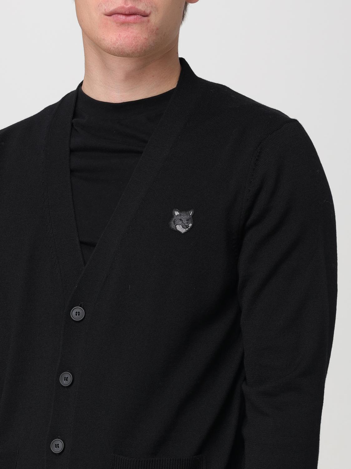MAISON KITSUNÉ CARDIGAN: Jersey hombre Maison KitsunÉ, Negro - Img 4