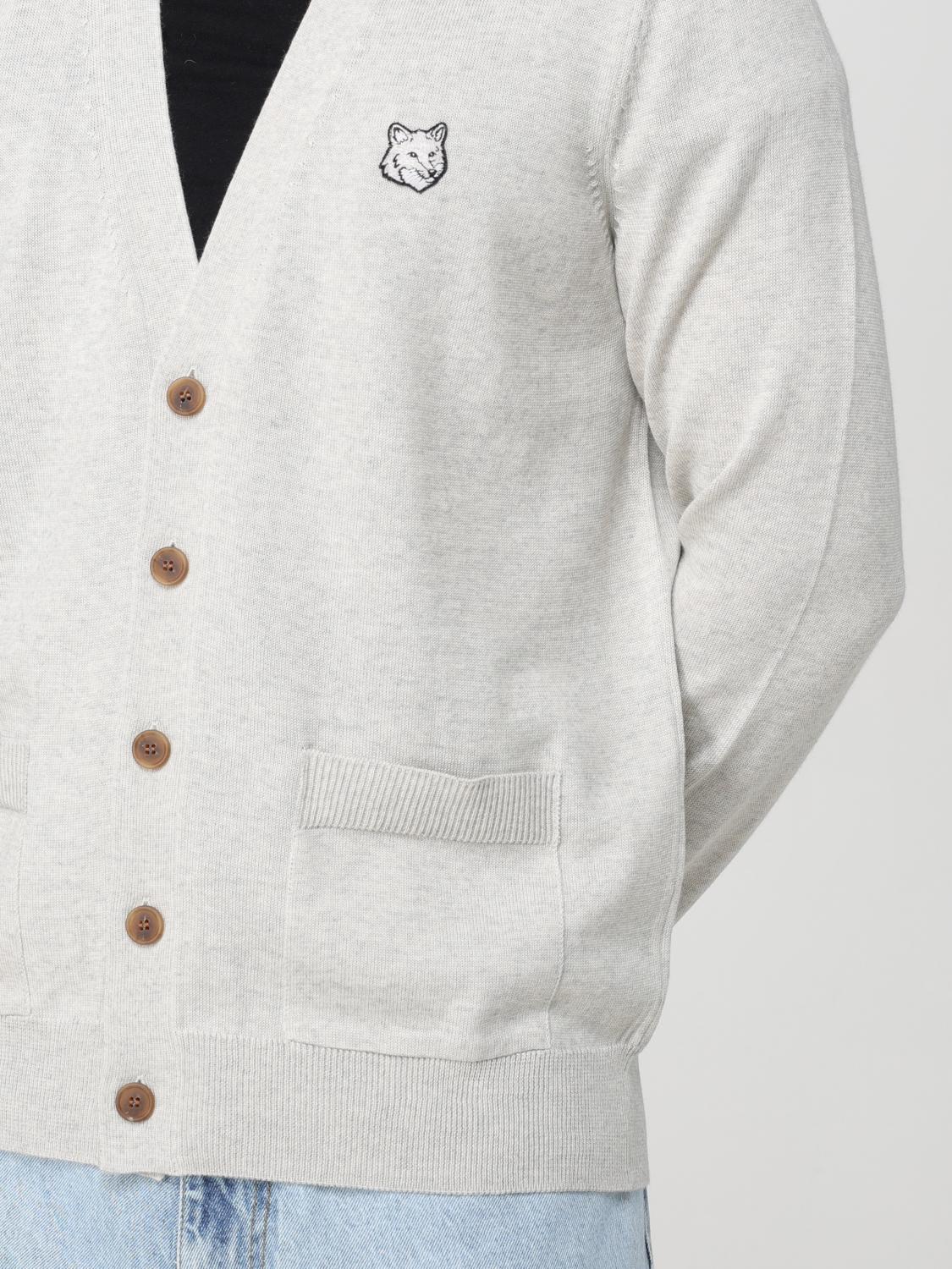 MAISON KITSUNÉ STRICKJACKE: Pullover herren Maison KitsunÉ, Grau - Img 4