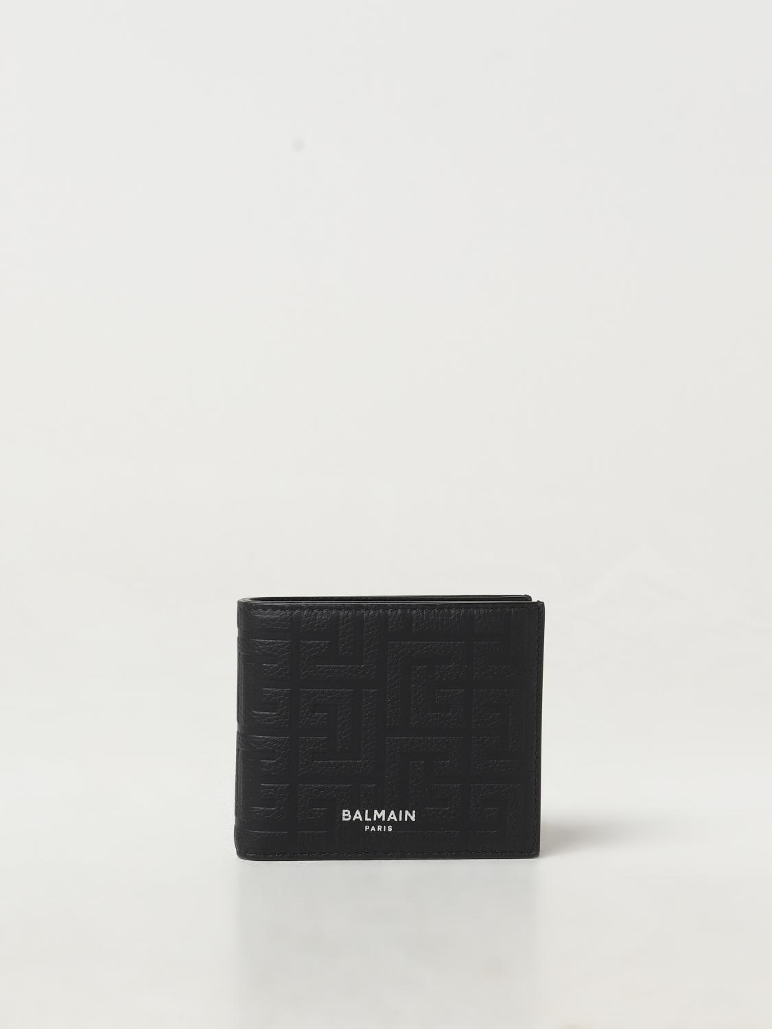 BALMAIN: Wallet men - Black | Balmain wallet DM1NM061LPSE online at ...