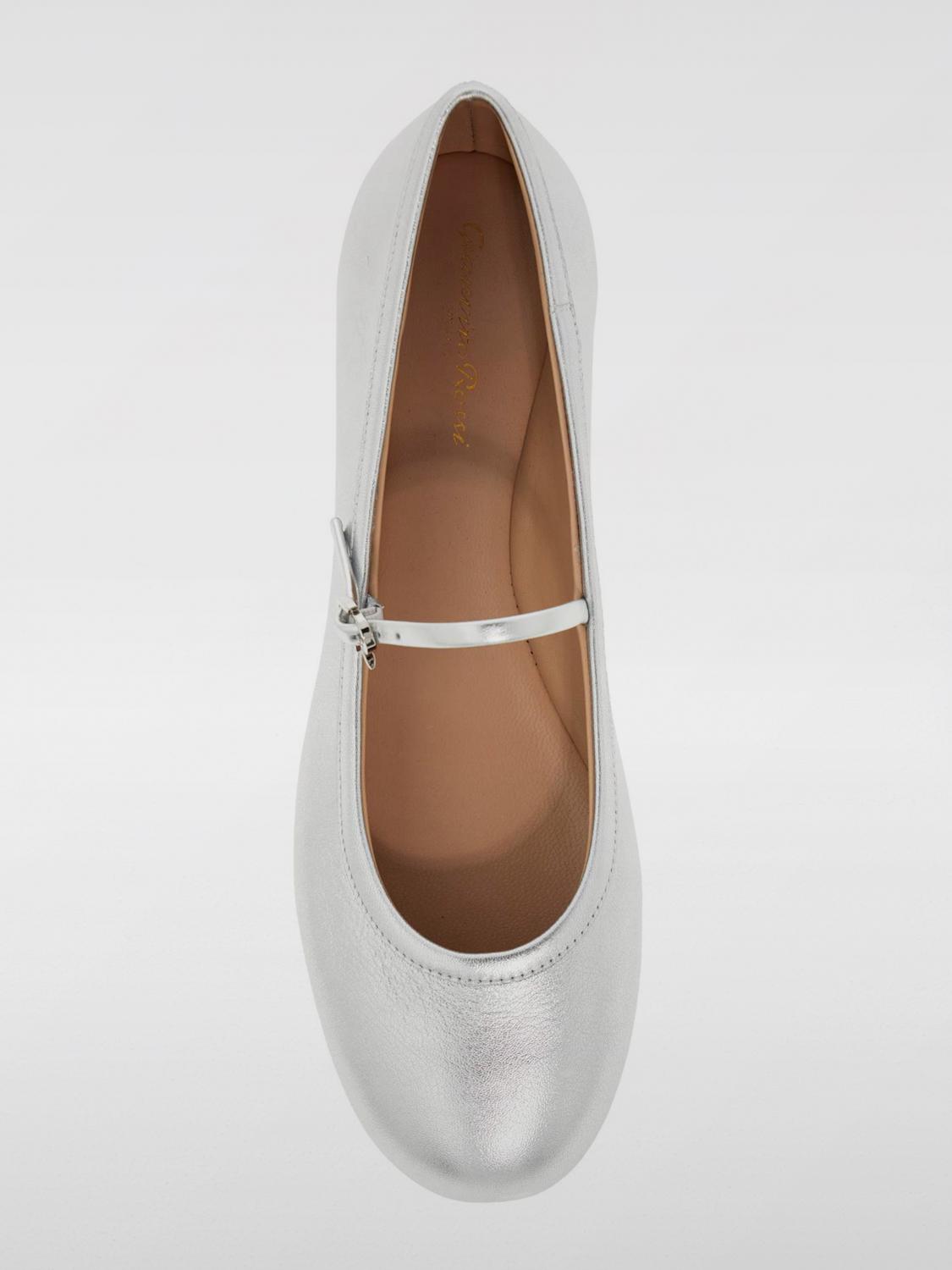 フラットシューズ GIANVITO ROSSI Woman Ballet flats Silver G2222305GOMNSW ARGE Gianvito Rossi Outlet: Ballet flats woman - Silver