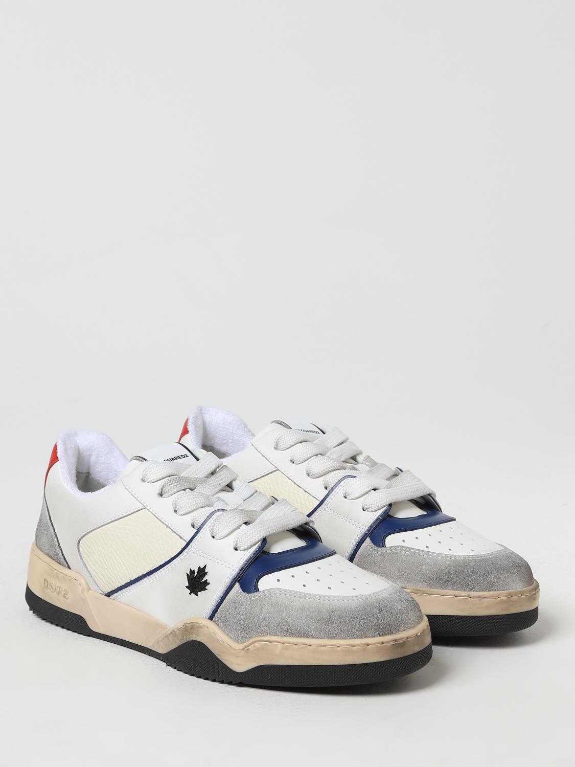 DSQUARED2 BASKETS: Sneakers Dsquared2 en cuir, Blanc - Img 2