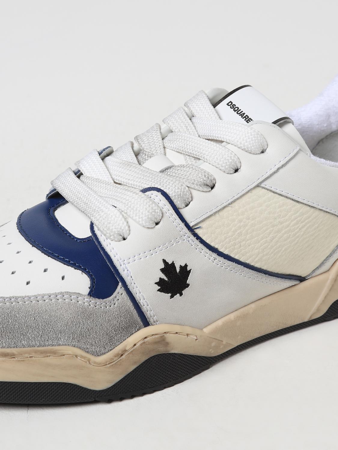 DSQUARED2 BASKETS: Sneakers Dsquared2 en cuir, Blanc - Img 4