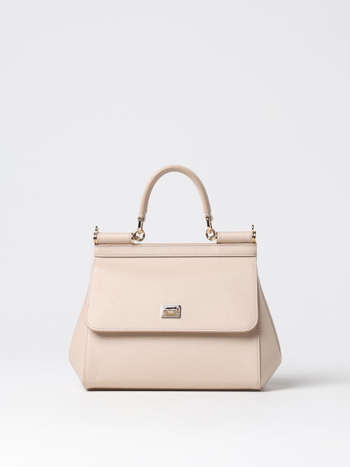 DOLCE & GABBANA BORSA A MANO: Borsa Sicily Dolce & Gabbana in pelle a micro grana , Rosa - Img 1