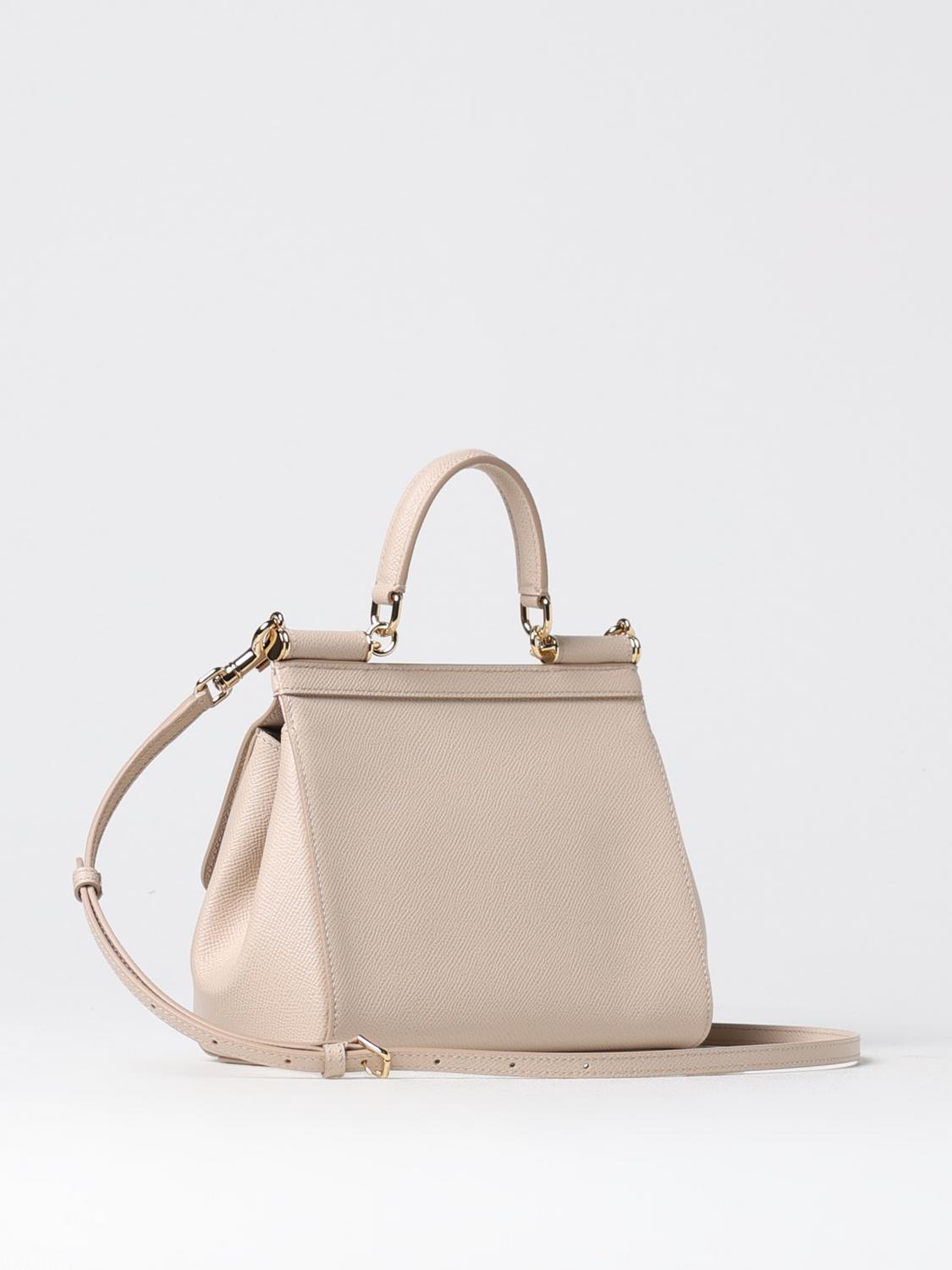 DOLCE & GABBANA BORSA A MANO: Borsa Sicily Dolce & Gabbana in pelle a micro grana , Rosa - Img 3