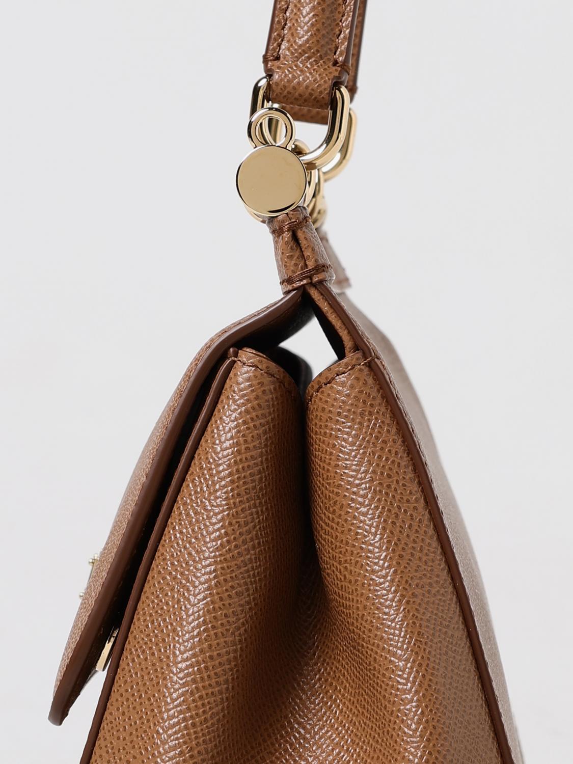 DOLCE & GABBANA BORSA A MANO: Borsa Sicily Dolce & Gabbana in pelle a micro grana , Marrone - Img 4