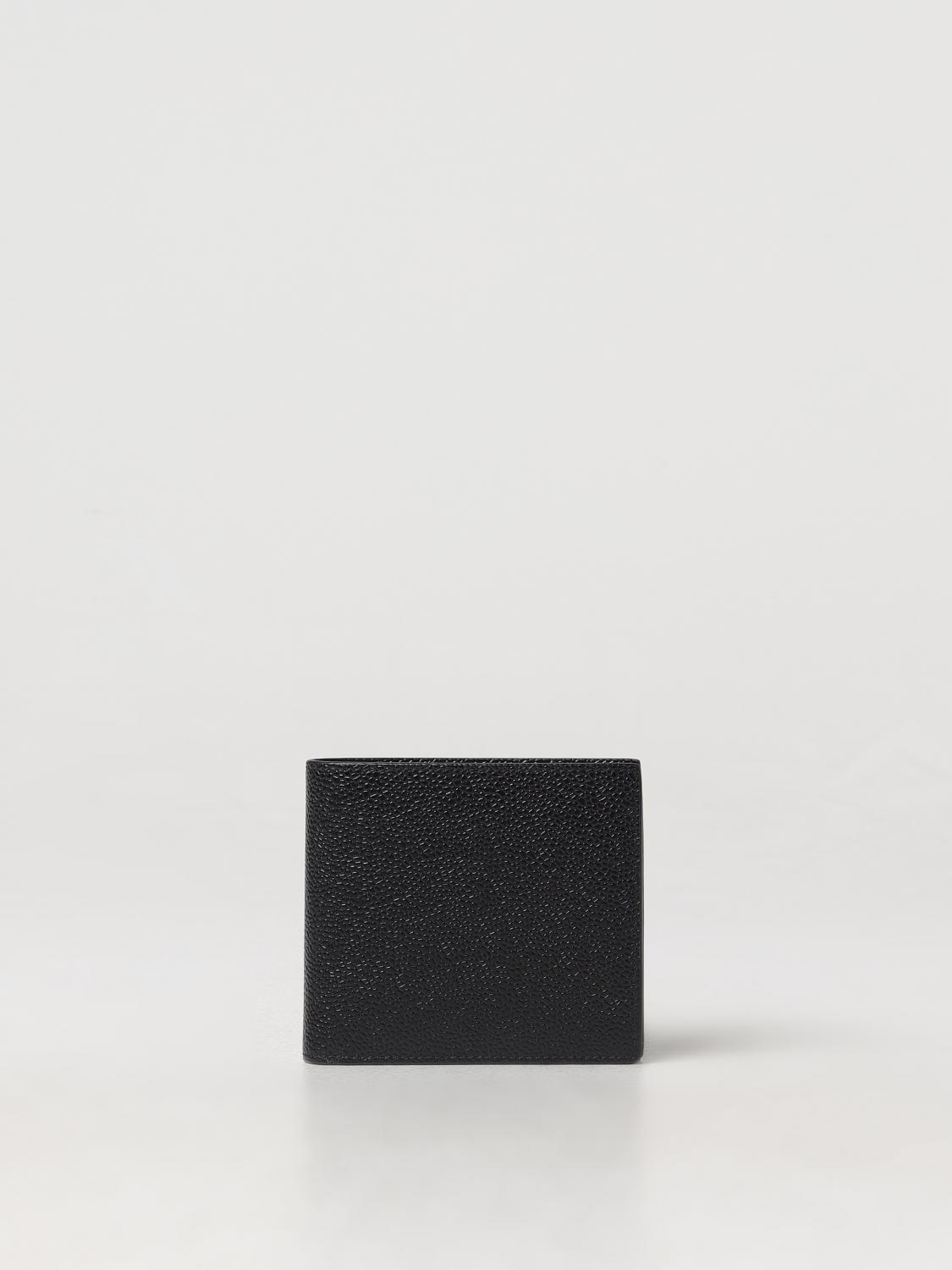THOM BROWNE 財布: Thom Browne グレインレザー ウォレット, ブラック - Img 1