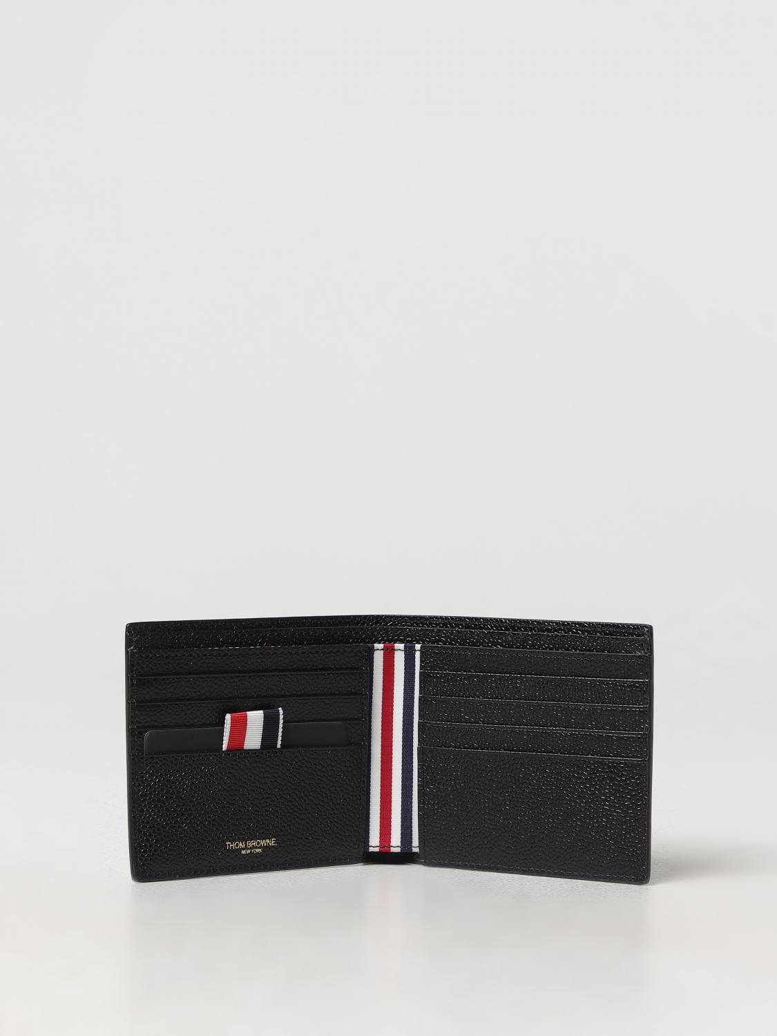 THOM BROWNE 財布: Thom Browne グレインレザー ウォレット, ブラック - Img 2