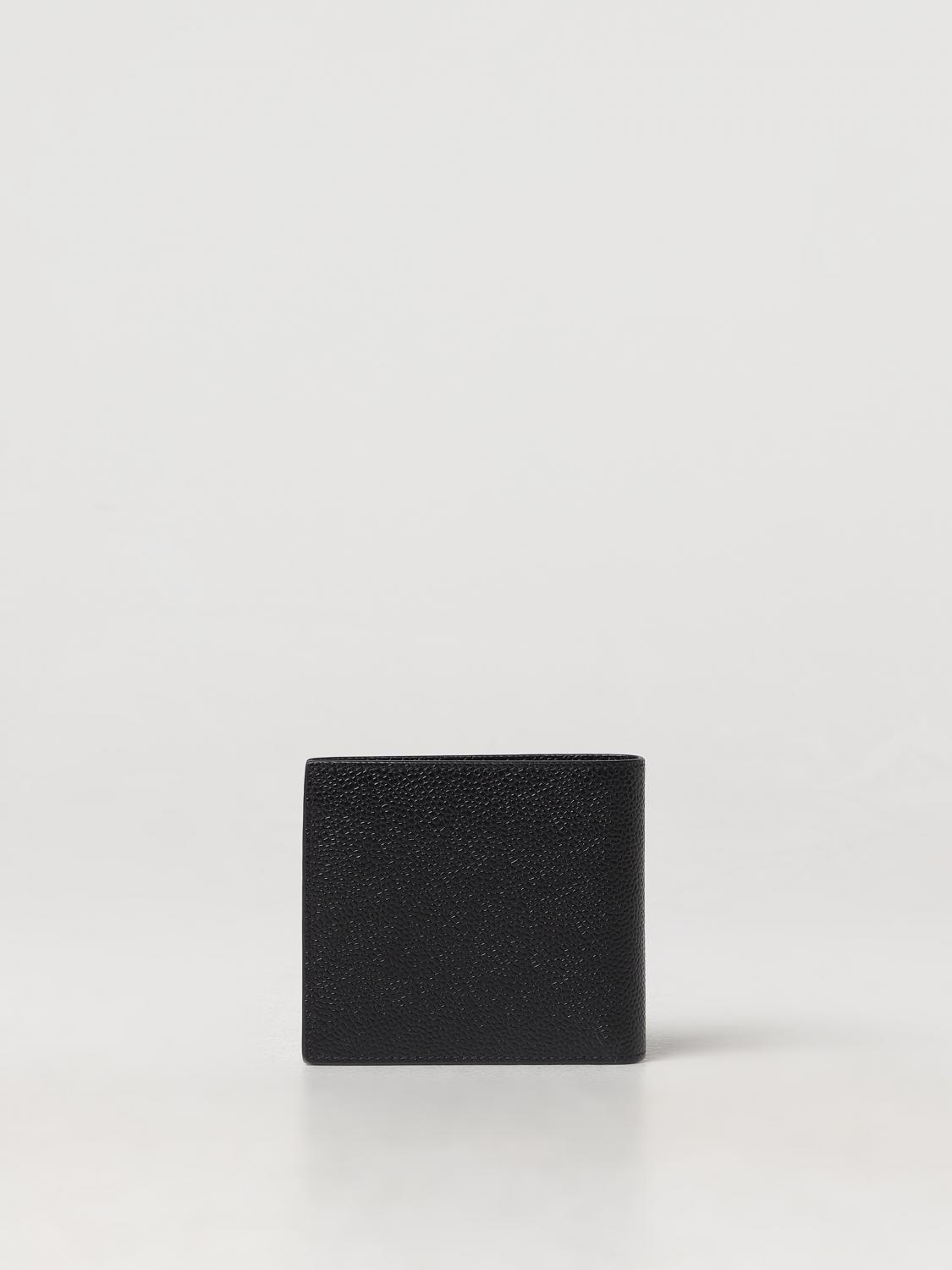 THOM BROWNE 財布: Thom Browne グレインレザー ウォレット, ブラック - Img 3