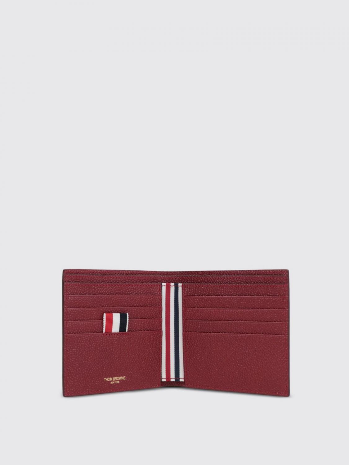 THOM BROWNE WALLET: Wallet Thom Browne in Grained Leather, Violet - Img 3