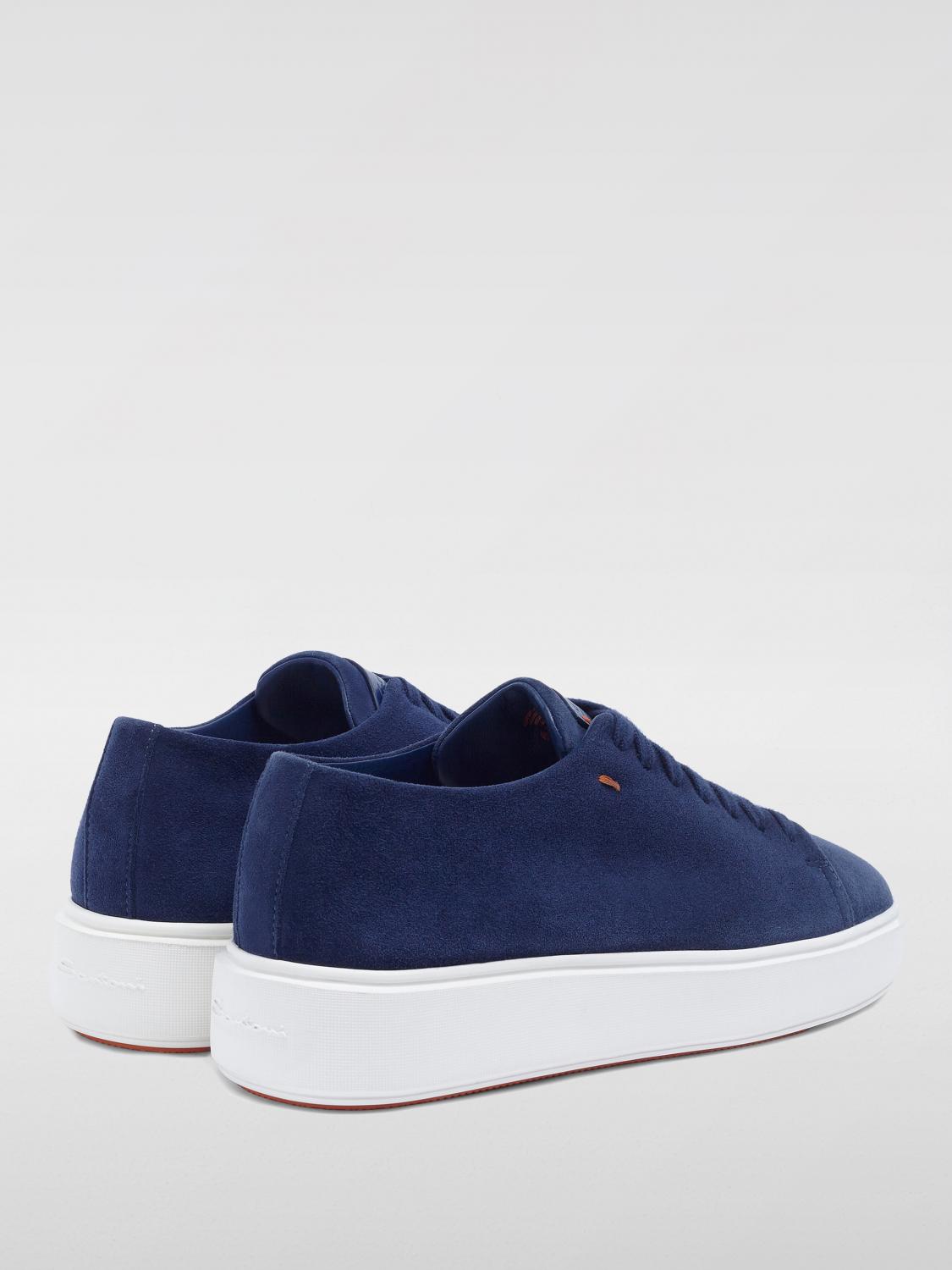 SANTONI SNEAKERS: Sneakers platform Santoni in camoscio , Blue - Img 3