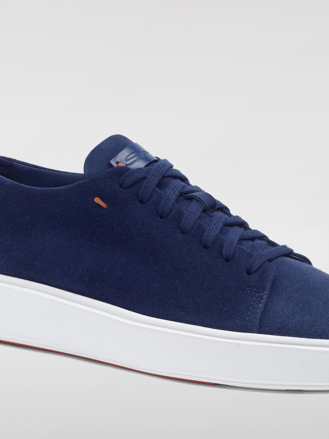 SANTONI SNEAKERS: Sneakers platform Santoni in camoscio , Blue - Img 4