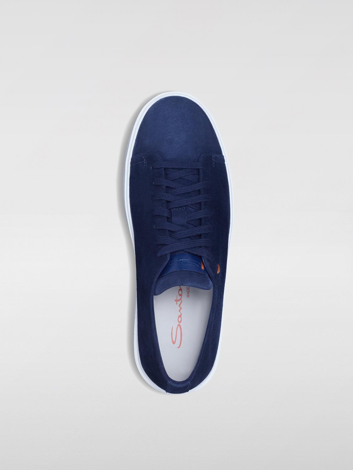SANTONI SNEAKERS: Sneakers platform Santoni in camoscio , Blue - Img 5