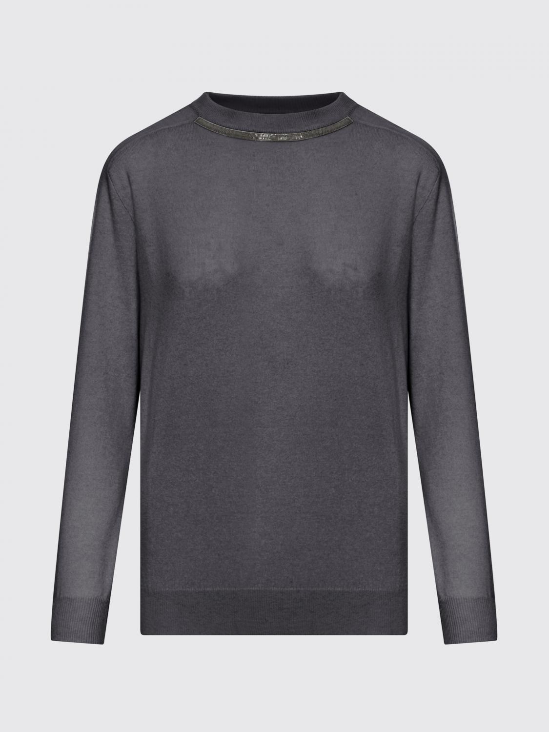 BRUNELLO CUCINELLI PULLOVER: Pullover damen Brunello Cucinelli, Schwarz 1 - Img 1