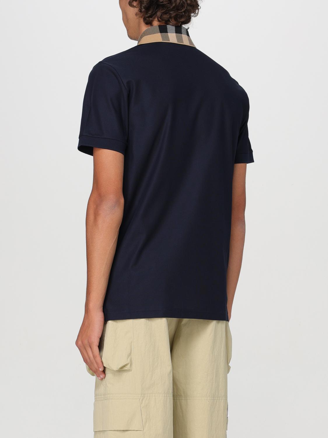 BURBERRY POLO: Polo de algodón piqué Burberry, Azul Oscuro - Img 3
