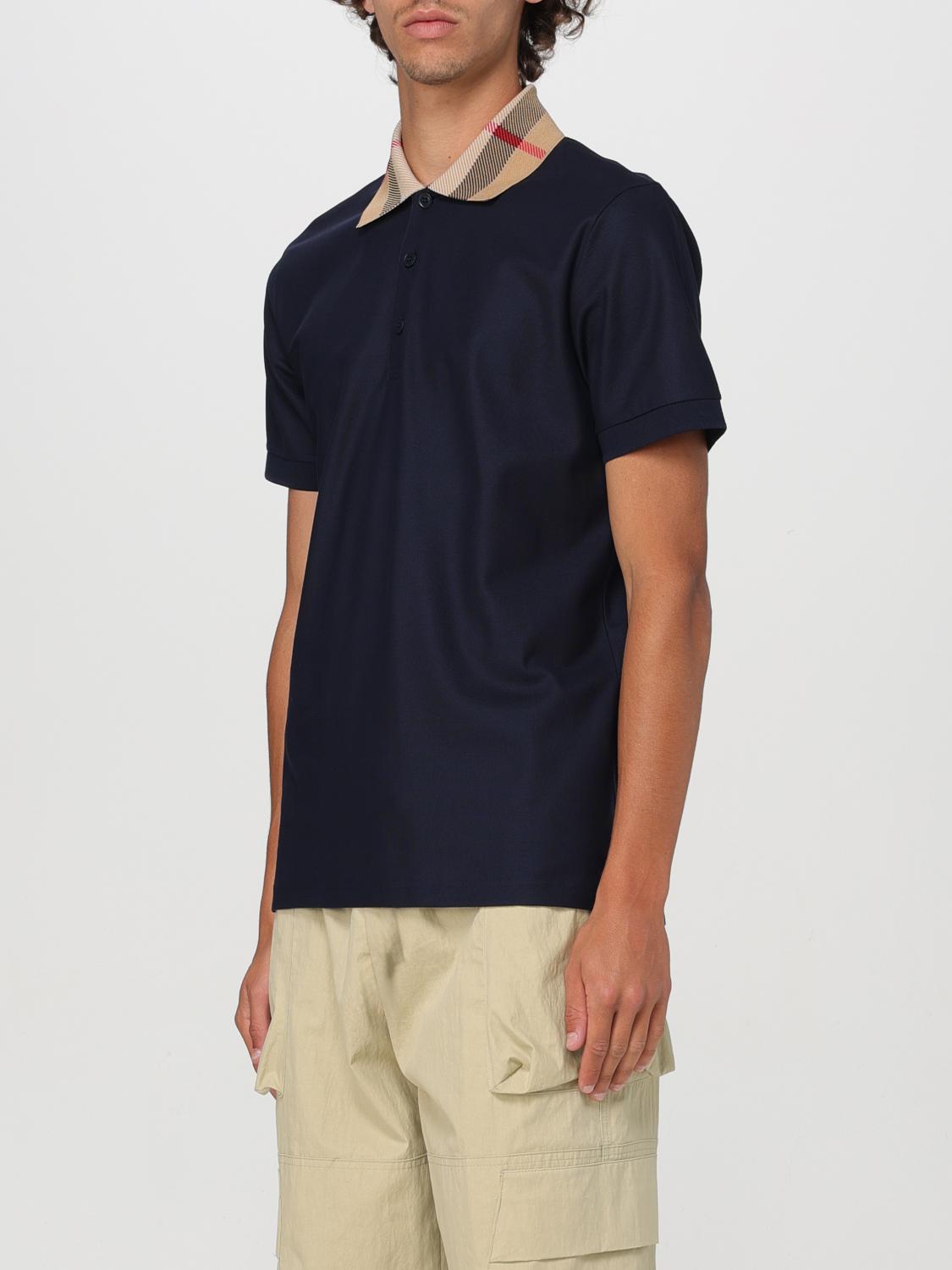 BURBERRY POLO: Polo de algodón piqué Burberry, Azul Oscuro - Img 4