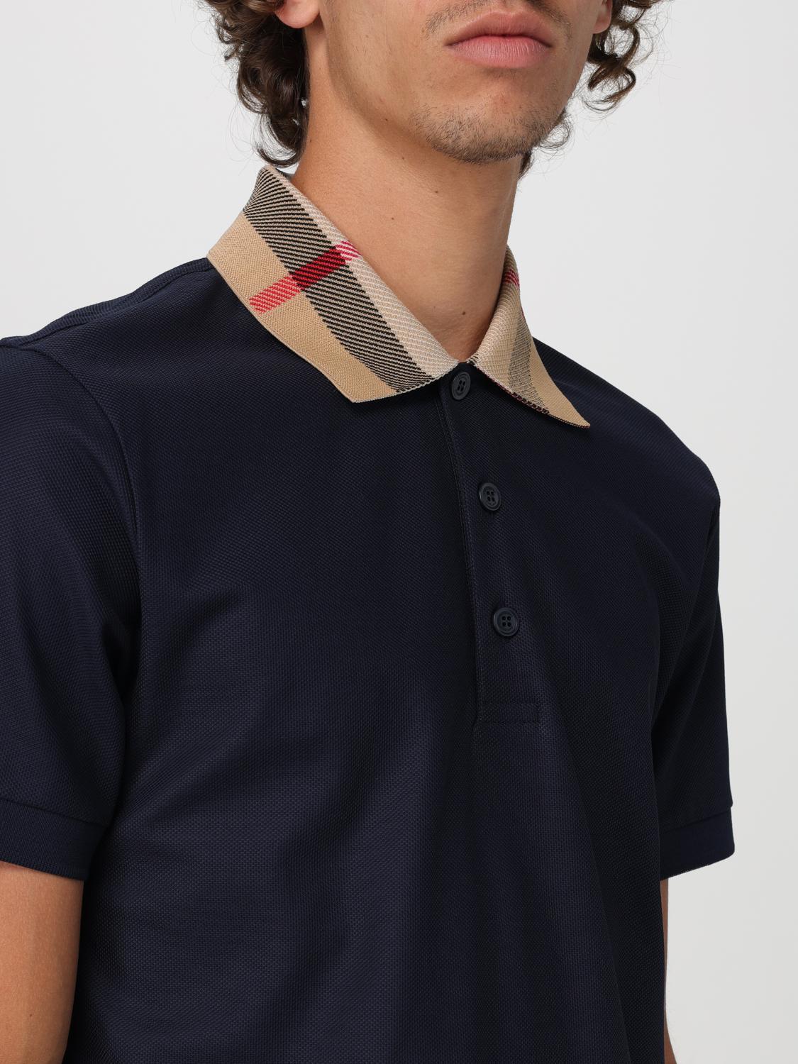 BURBERRY POLO: Polo de algodón piqué Burberry, Azul Oscuro - Img 5