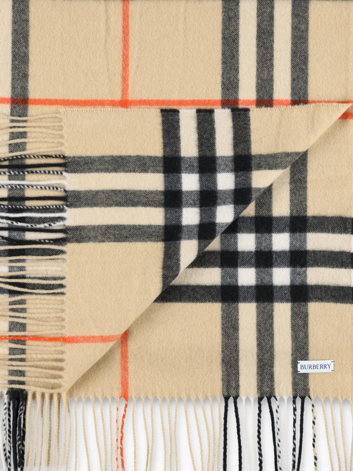 BURBERRY SCARF: Burberry Vintage Check Cashmere Scarf, Beige - Img 2