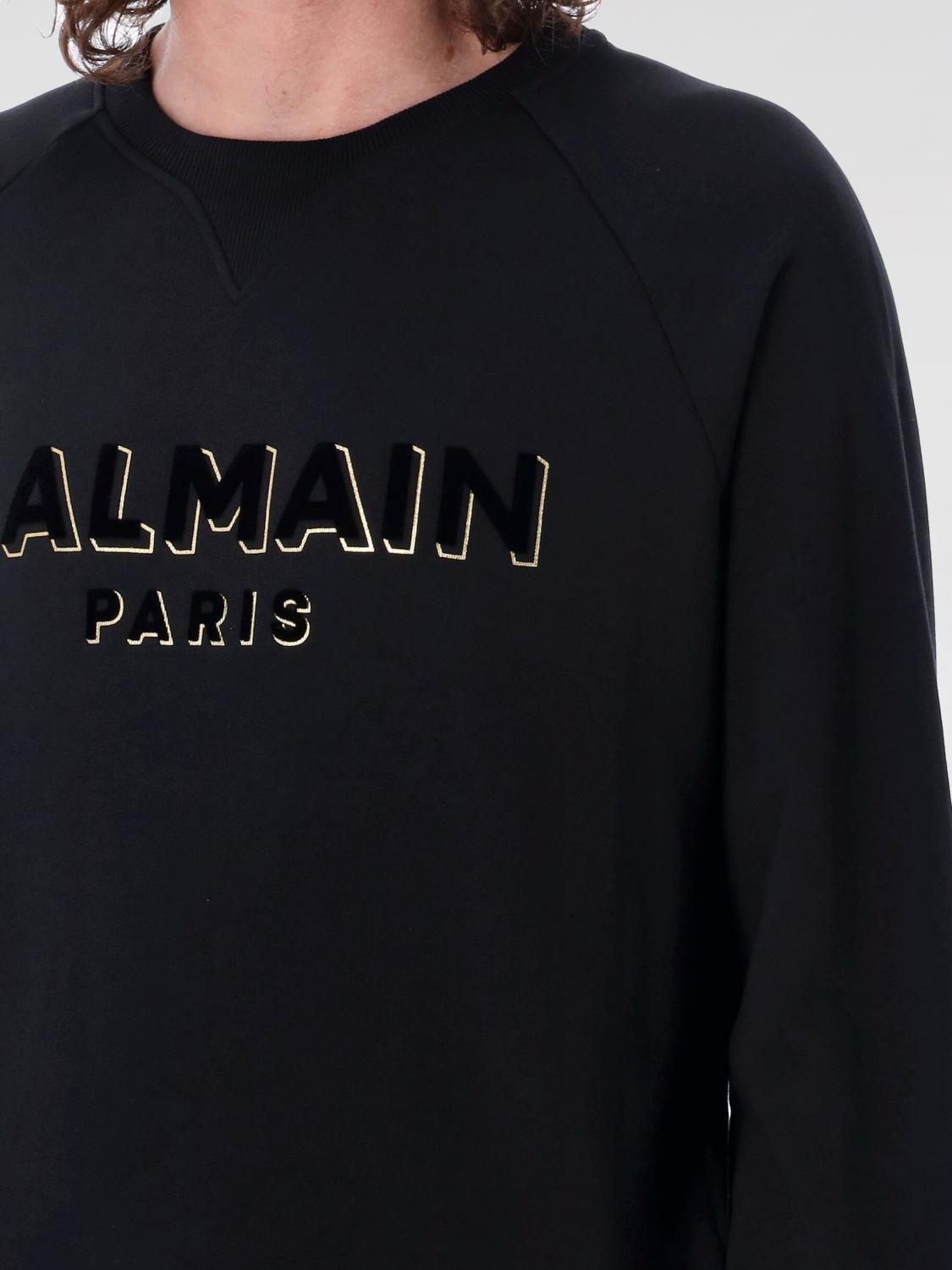 BALMAIN SWEATER: Sweater men Balmain, Black 1 - Img 3