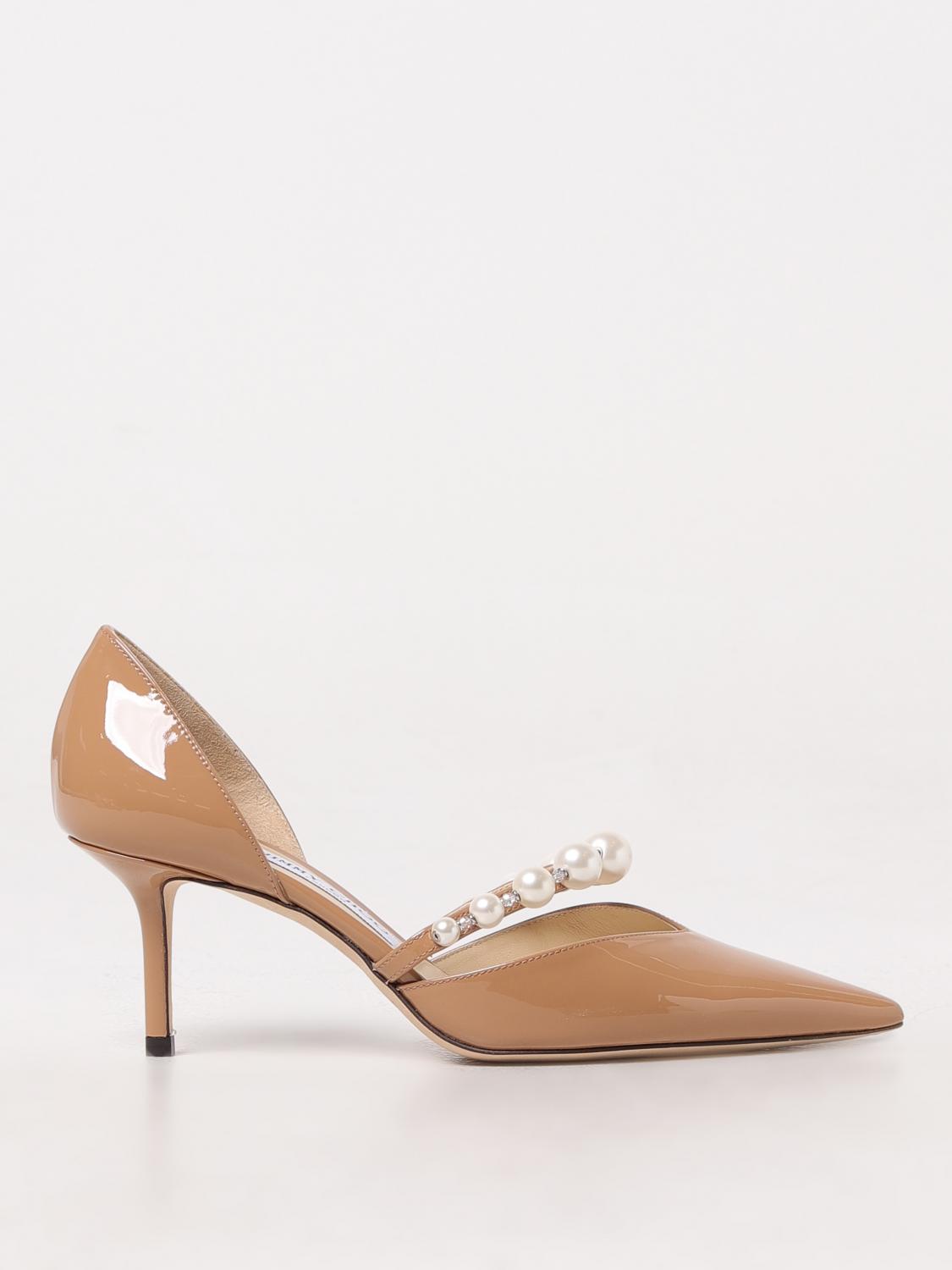 JIMMY CHOO DÉCOLLETÉ: Décolleté Aurelie Jimmy Choo in vernice con perle sintetiche , Rosa - Img 1