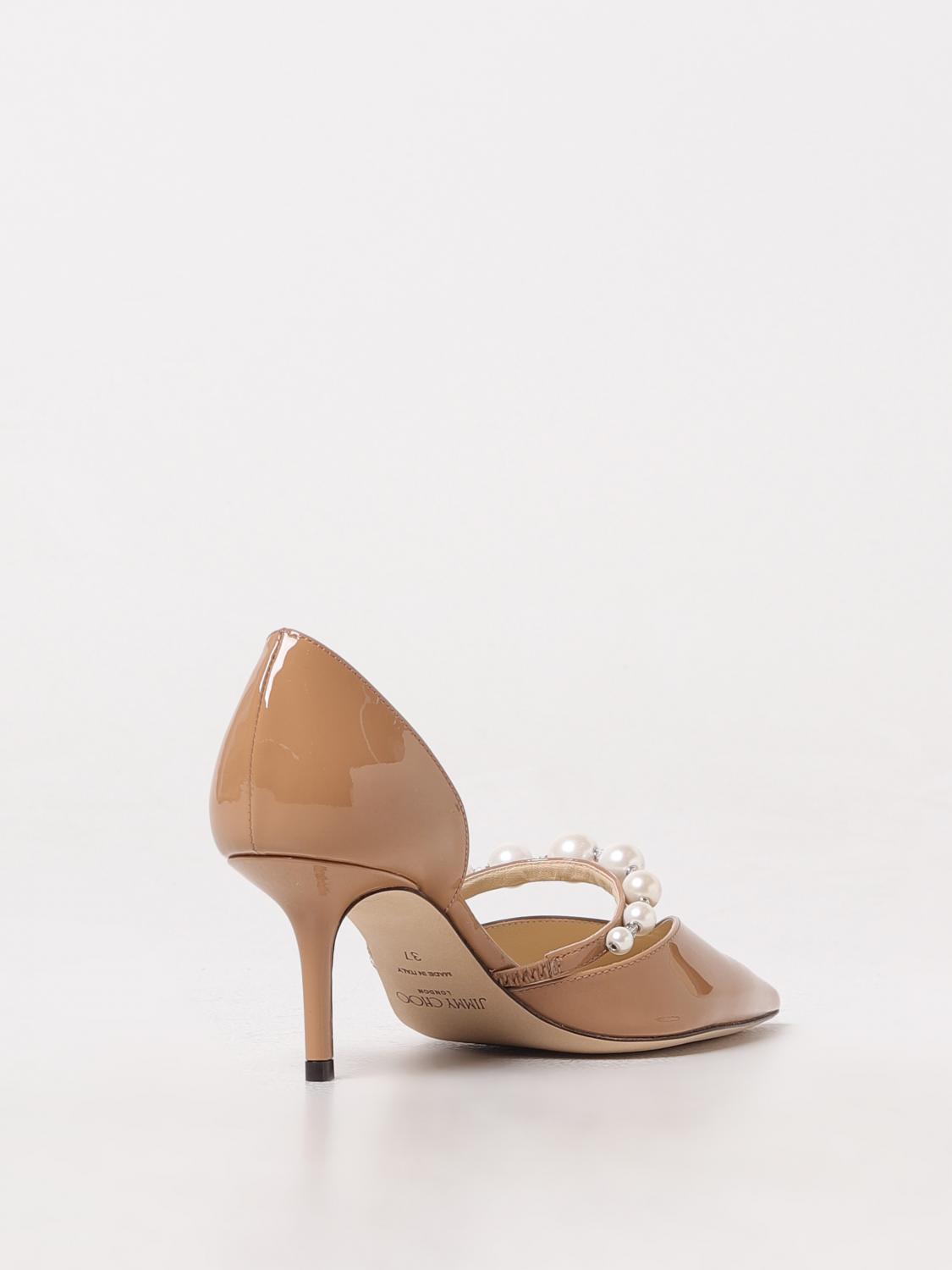 JIMMY CHOO DÉCOLLETÉ: Décolleté Aurelie Jimmy Choo in vernice con perle sintetiche , Rosa - Img 3
