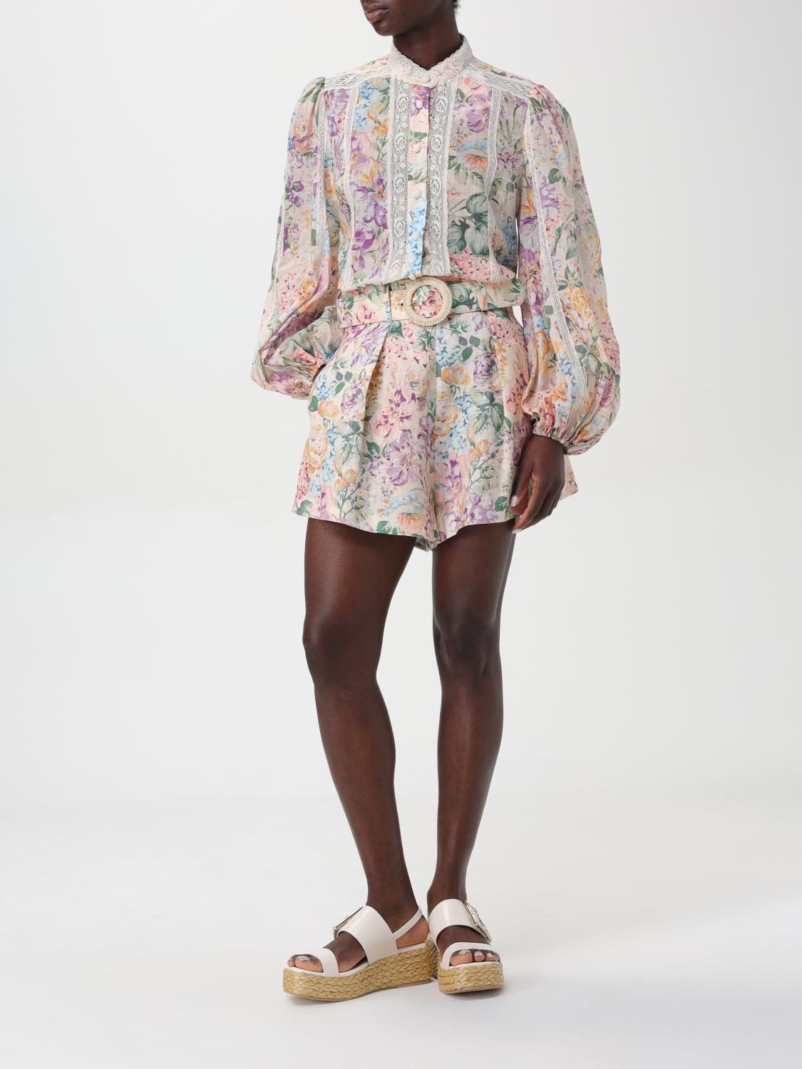 ZIMMERMANN PANTALONCINI: Shorts floreale Zimmermann di lino, Fantasia - Img 2