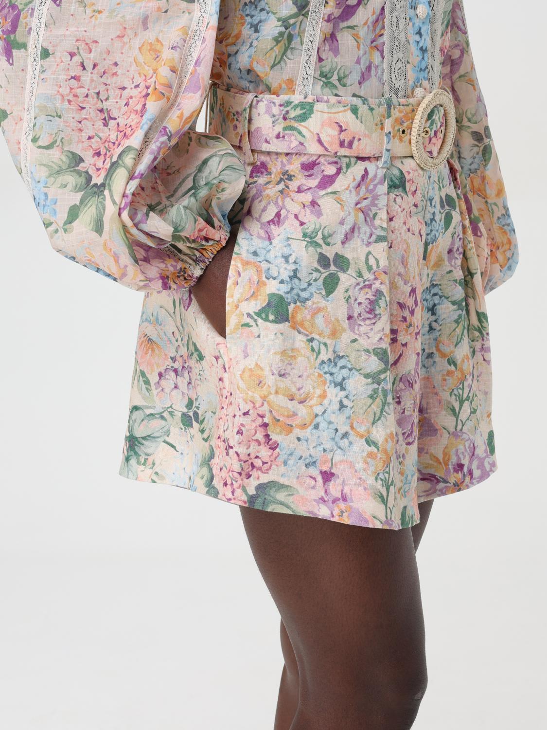 ZIMMERMANN PANTALONCINI: Shorts floreale Zimmermann di lino, Fantasia - Img 5