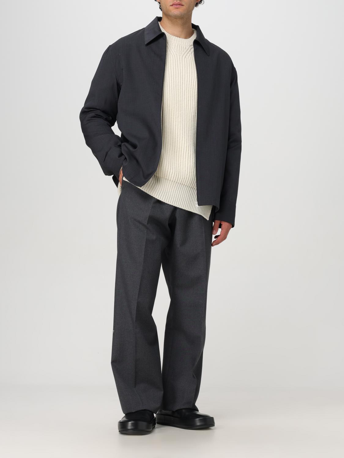 JIL SANDER GIACCA: Giacca camicia con zip Jil Sander in lana Ripstop, Grigio - Img 2