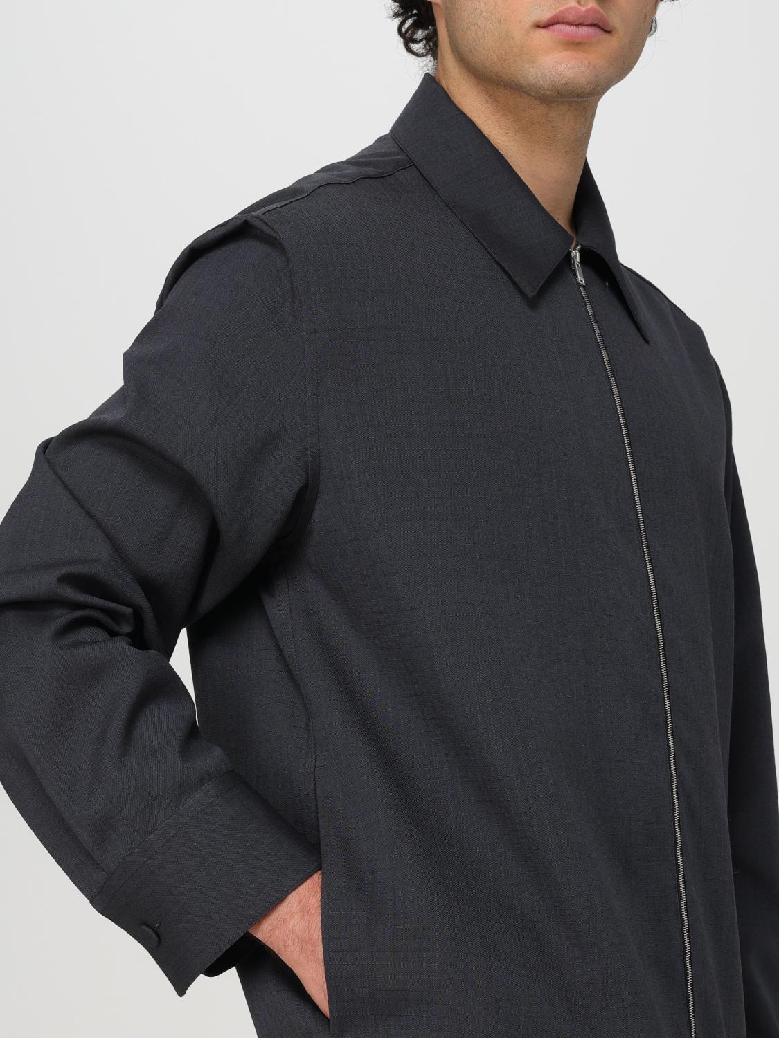 JIL SANDER GIACCA: Giacca camicia con zip Jil Sander in lana Ripstop, Grigio - Img 5