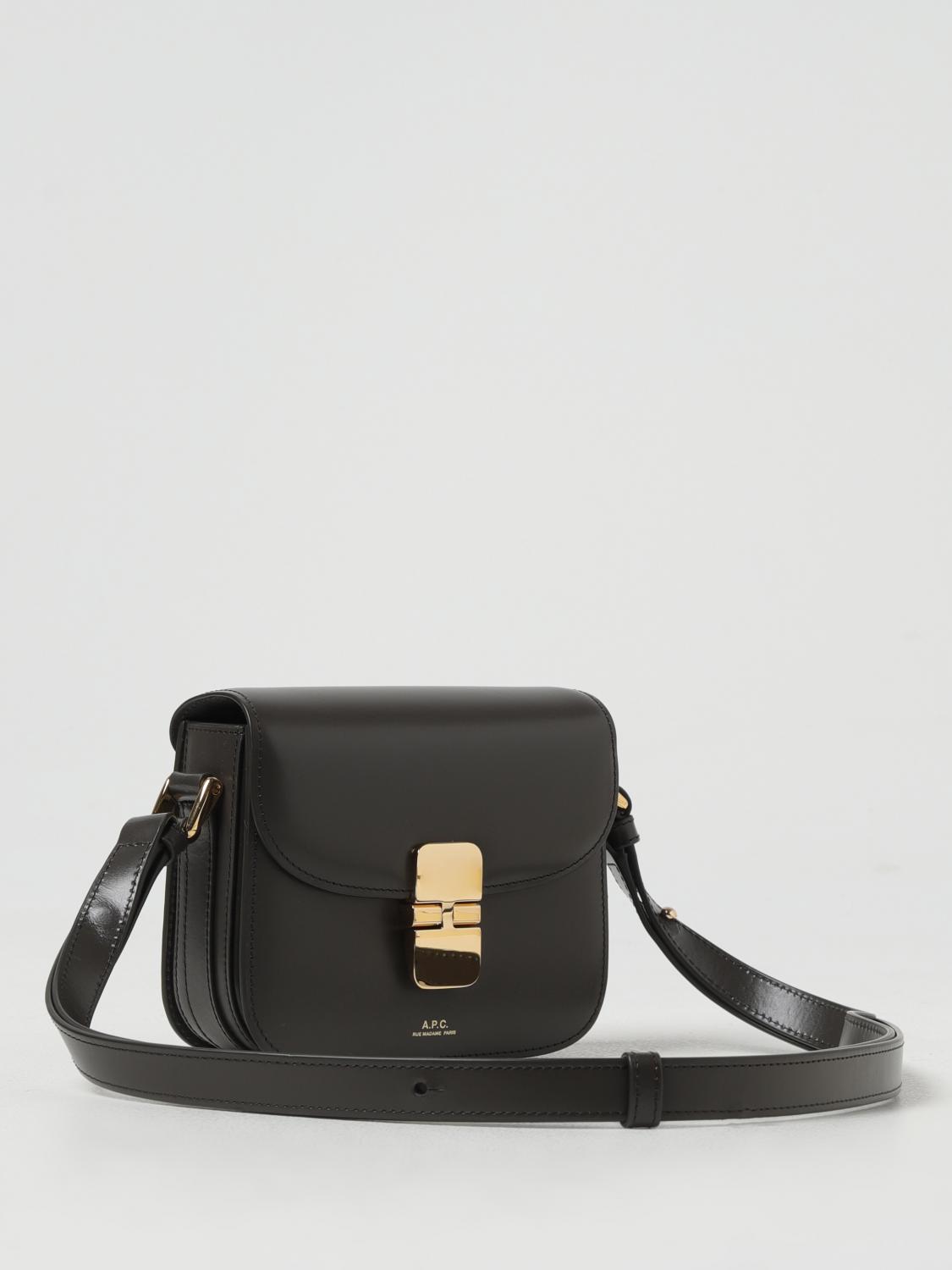 A.P.C. BORSA MINI: Borsa Grace A.P.C. in pelle , Grigio - Img 3