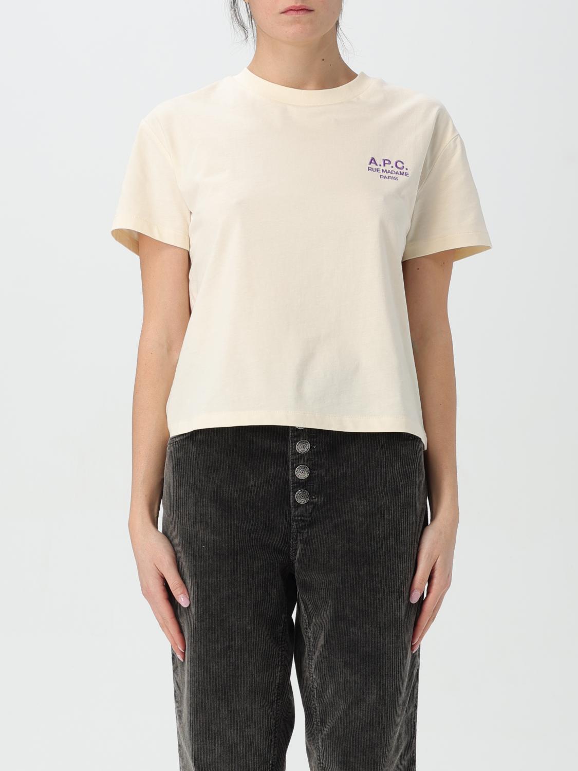 A.P.C. T-SHIRT: T-shirt femme A.P.C., Poudre - Img 1