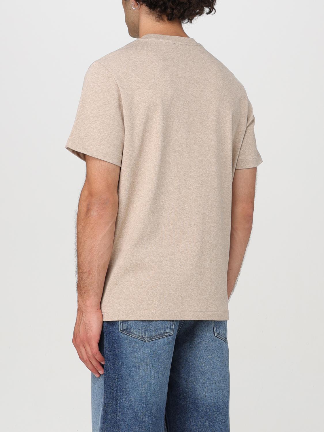 A.P.C. T-SHIRT: A.P.C. T-shirt with Mini Logo, Beige - Img 3