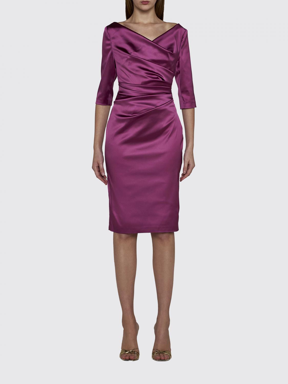 talbot runhof pink dress Talbot Runhof - Pink Waffle Piqu Dress