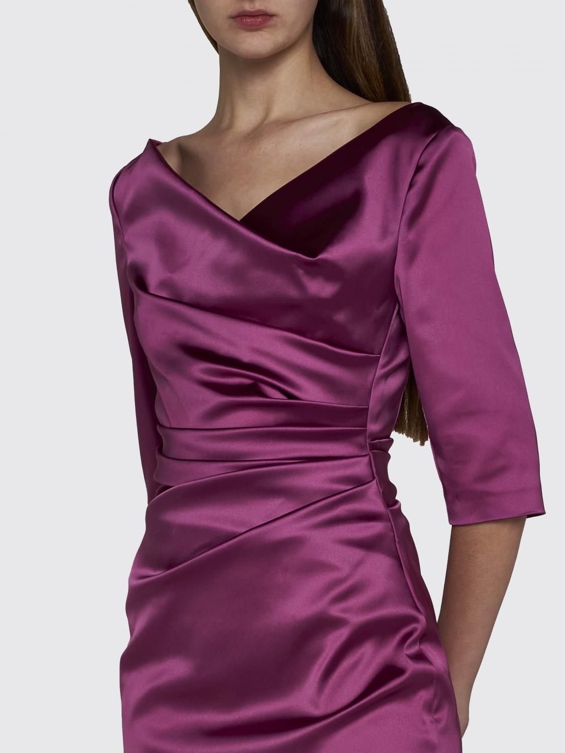 talbot runhof pink dress Talbot Runhof - Pink Waffle Piqu Dress