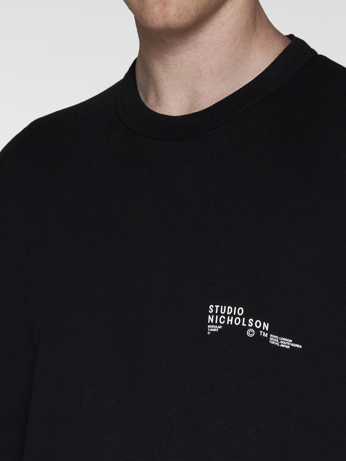 STUDIO NICHOLSON: T-shirt men - Black | Studio Nicholson t