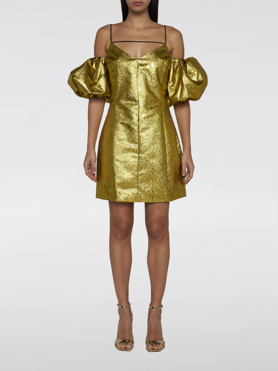 stine goya gold dress Stine Goya Waistcoat Tailored Midi Dress Porcelain Cream