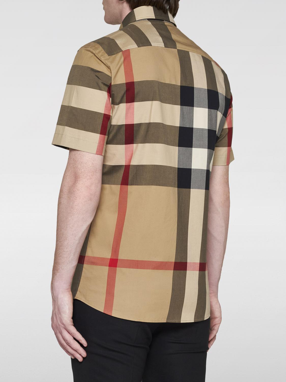BURBERRY CAMISA: Camisa de algodón a cuadros Burberry, Beige - Img 2