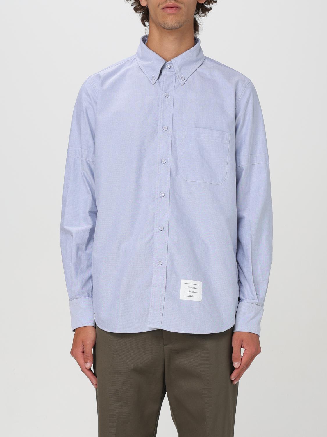 THOM BROWNE CAMISA: Camisa hombre Thom Browne, Azul Claro - Img 1
