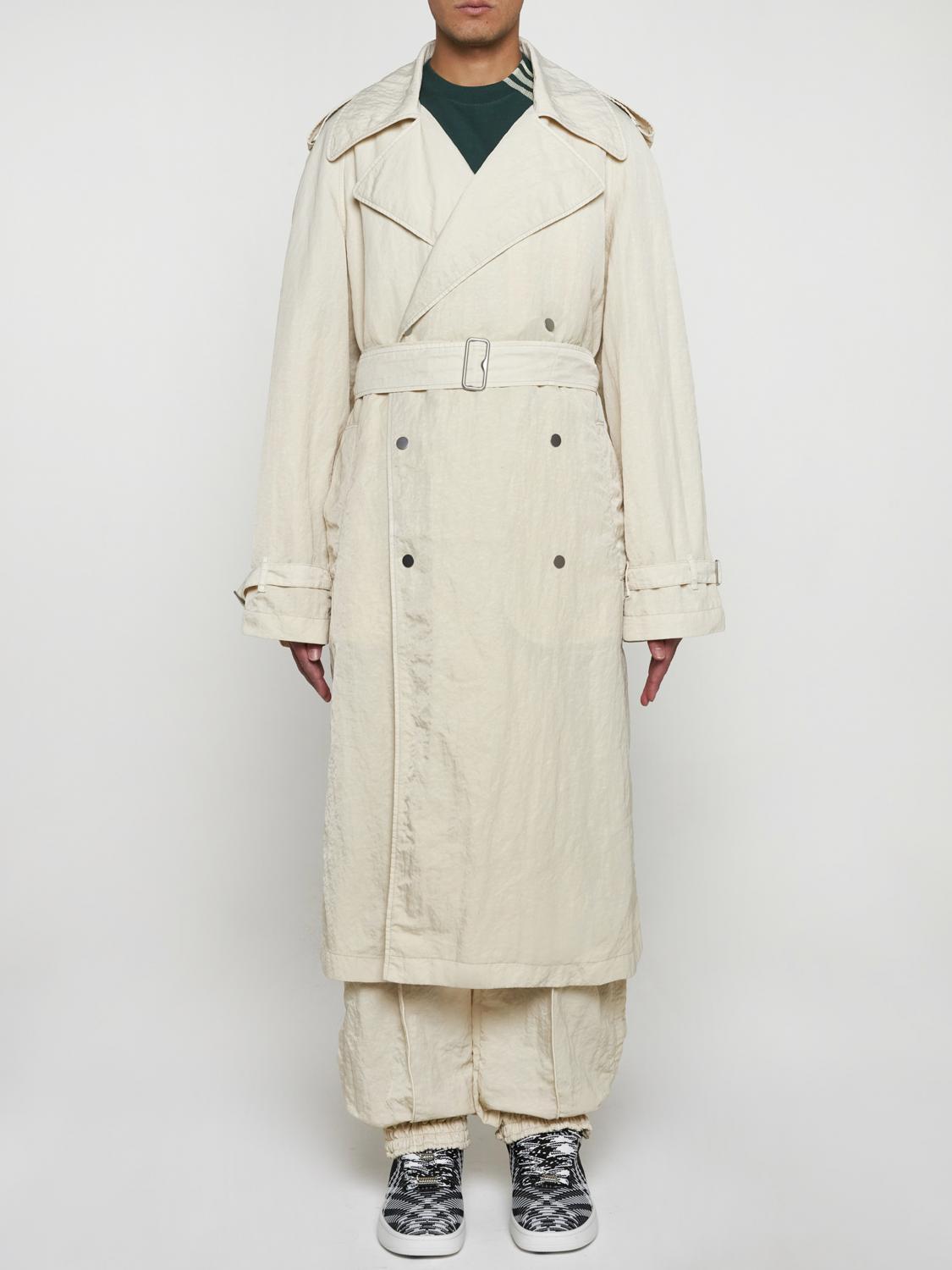 BURBERRY GIACCA: Trench doppiopetto Burberry in nylon , Beige - Img 1