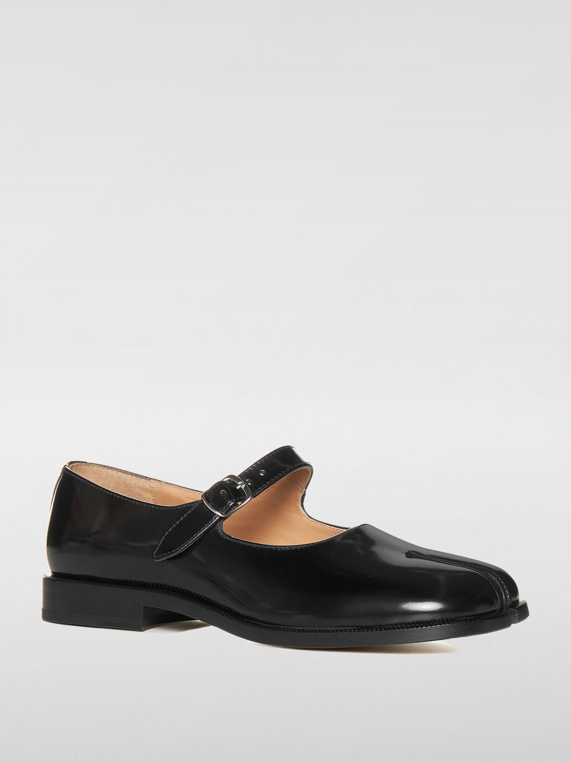 MAISON MARGIELA BALLERINE: Ballerina Tabi Maison Margiela in pelle , Nero - Img 2