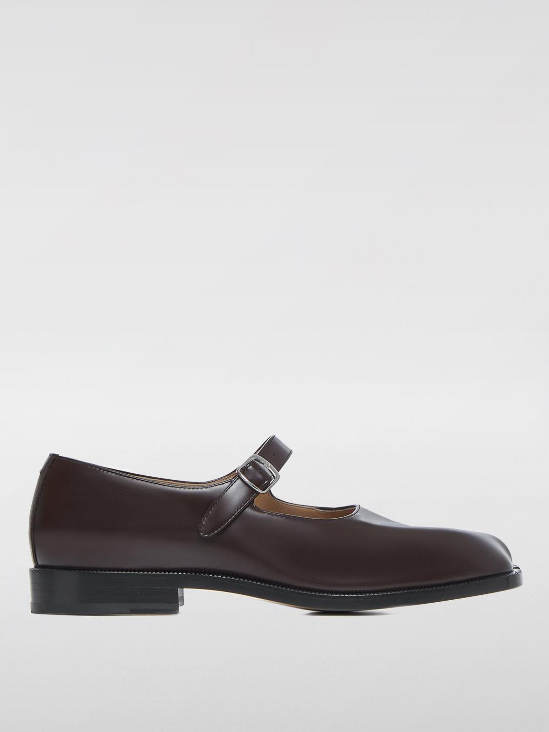 MAISON MARGIELA MANOLETINAS: Bailarinas Tabi Maison Margiela de piel, Marrón - Img 1