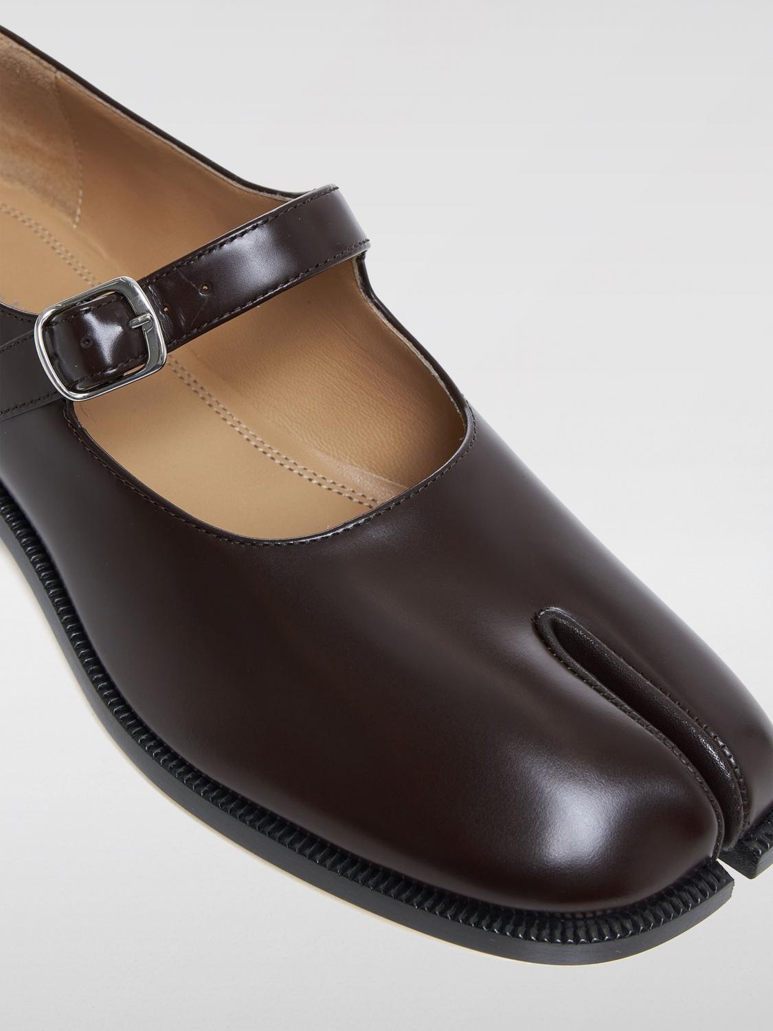 MAISON MARGIELA MANOLETINAS: Bailarinas Tabi Maison Margiela de piel, Marrón - Img 4