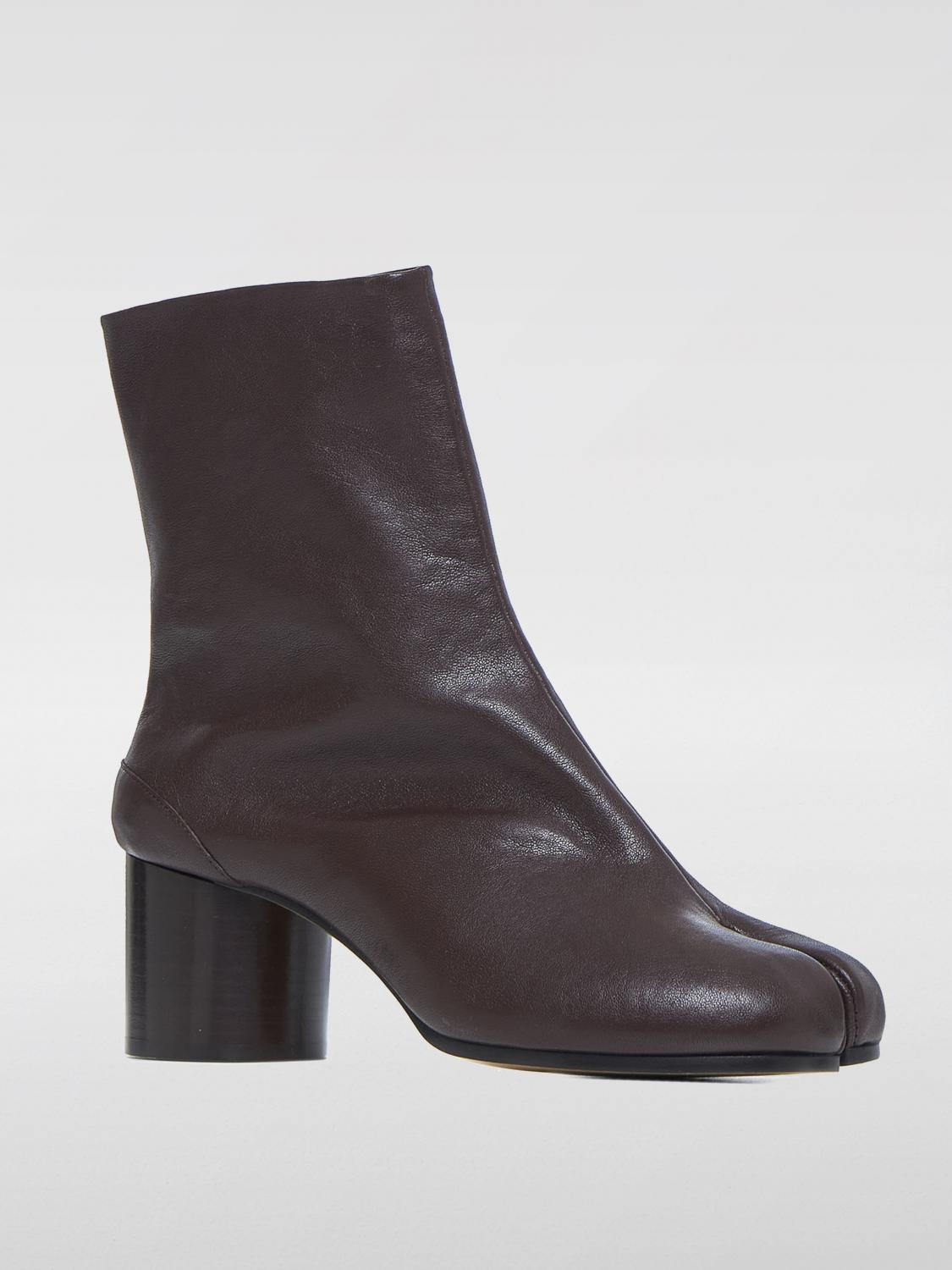 MAISON MARGIELA STIEFEL: Maison Margiela Tabi Leder-Stiefeletten, Braun - Img 2