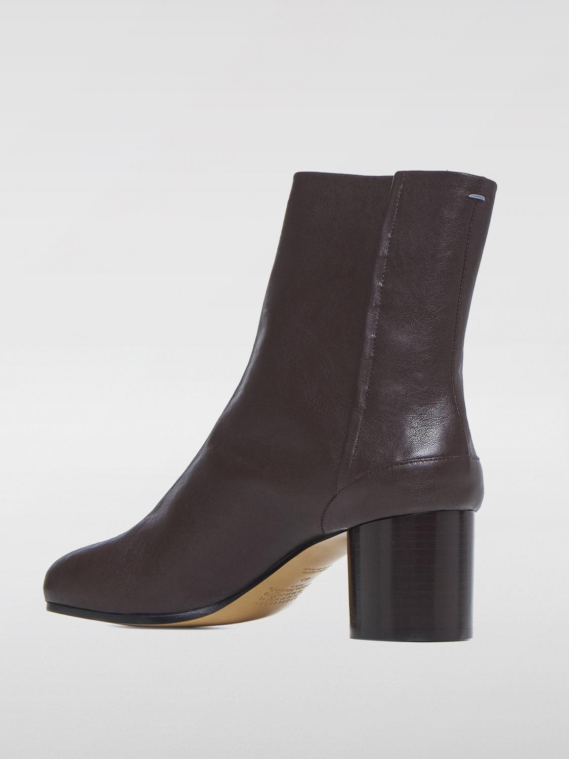 MAISON MARGIELA STIEFEL: Maison Margiela Tabi Leder-Stiefeletten, Braun - Img 3