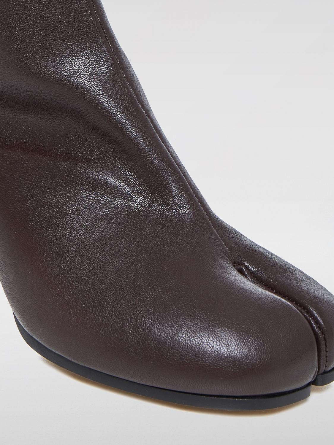 MAISON MARGIELA STIEFEL: Maison Margiela Tabi Leder-Stiefeletten, Braun - Img 4