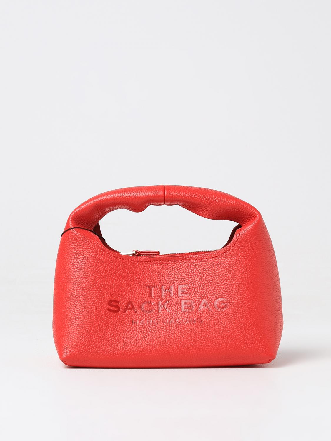 MARC JACOBS HANDTASCHE: Marc Jacobs The Sac Bag aus genarbtem Leder, Rot - Img 1