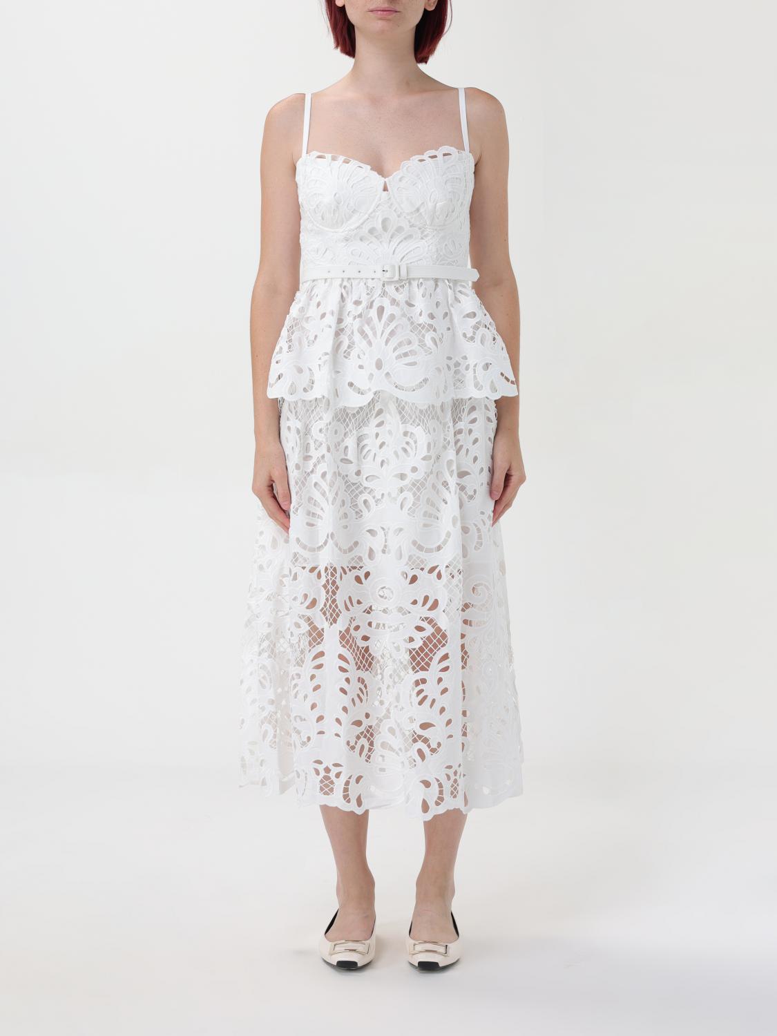 SELF-PORTRAIT VESTIDO: Vestido mujer Self-portrait, Blanco - Img 1